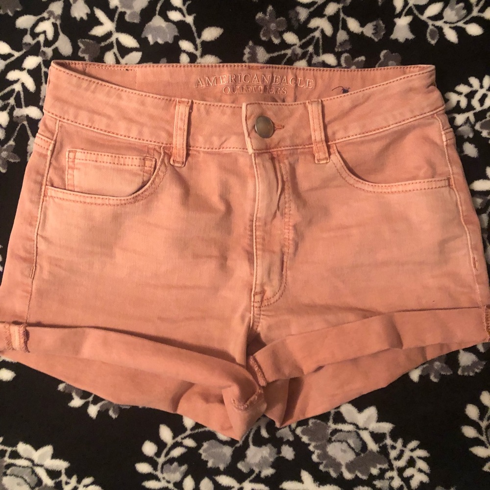 AE Pink khaki shorts